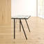 Lalani Glass Top Metal Base Writing Desk