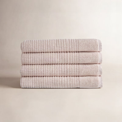 Earline 4-Piece Turkish Cotton Bath Towel Set