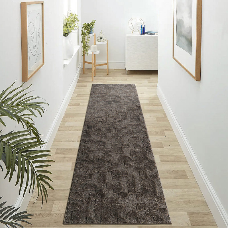 Collection High-Low Indoor Runner Rug, Modern, Contemporary, Geometric, Bohemian, Bedroom, Kitchen, Living Room, Hallway, Non Shedding Carpet