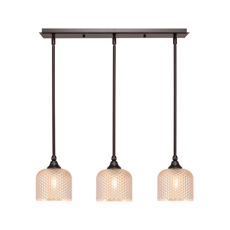 Luminaire suspendu suspendu 3 lumières Springfield, Granite noir