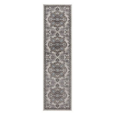 Honig Traditional Bordered Medallion Durable Performance Area Rug