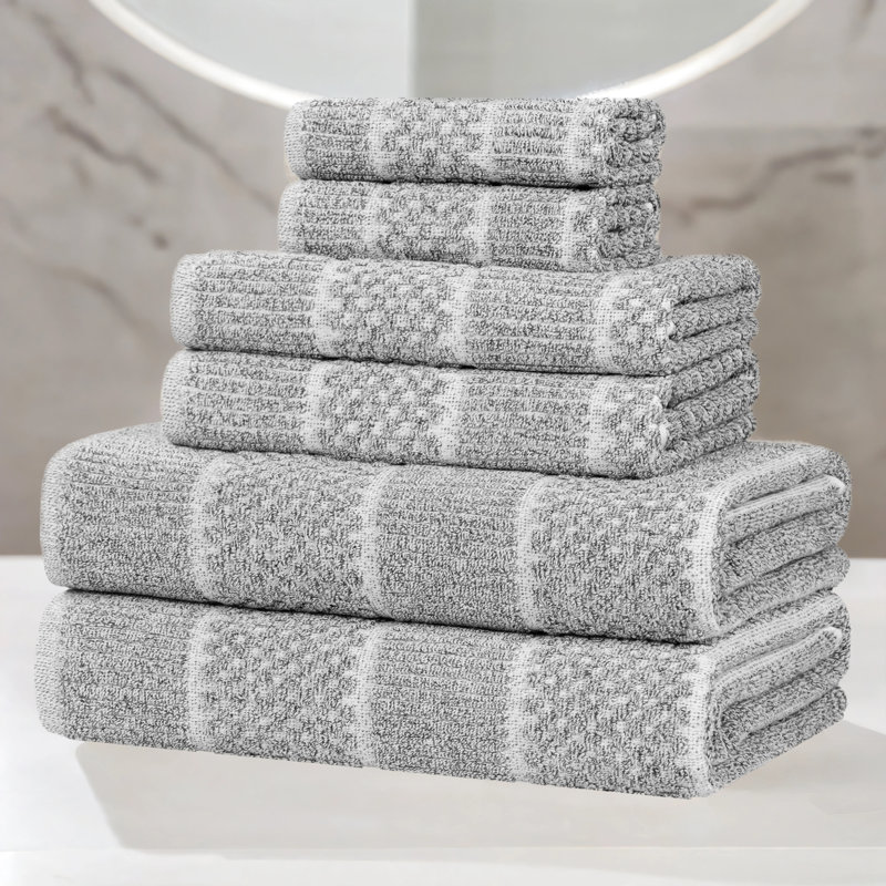 Ensemble de serviettes 6 pièces Superior, Gris anthracite