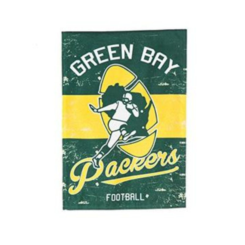 Lin à 2 côtés 18 po x l 13 po nfl drapeau de jardin, Green Bay Packers