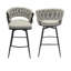 Ensemble de tabourets de bar 28 po en lin tissé 28 po-253697164-253697169-253697174