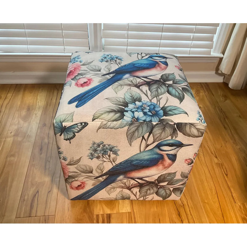 Cube Ottoman "Blue Bird " Design