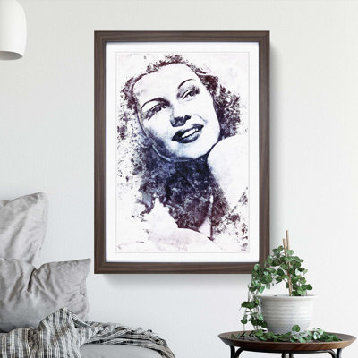 Rita Hayworth in Abstract - Picture Frame Painting Print