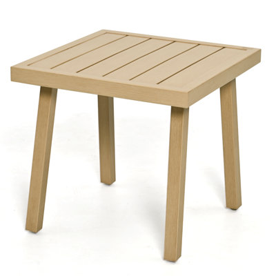 Nevim 1 Piece Aluminum Outdoor Table with Hand-painted Frame by George Oliver