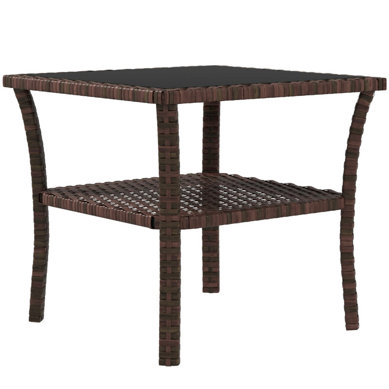 Amaryl Square Metal Outdoor Coffee Table , 50cm W 50cm D