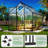 6 × 12 ft Walk-in Polycarbonate Greenhouse with Aluminum Frame, 2 Windows & Swing Door, Heavy-Duty Outdoor Garden Structure – Black-120797654
