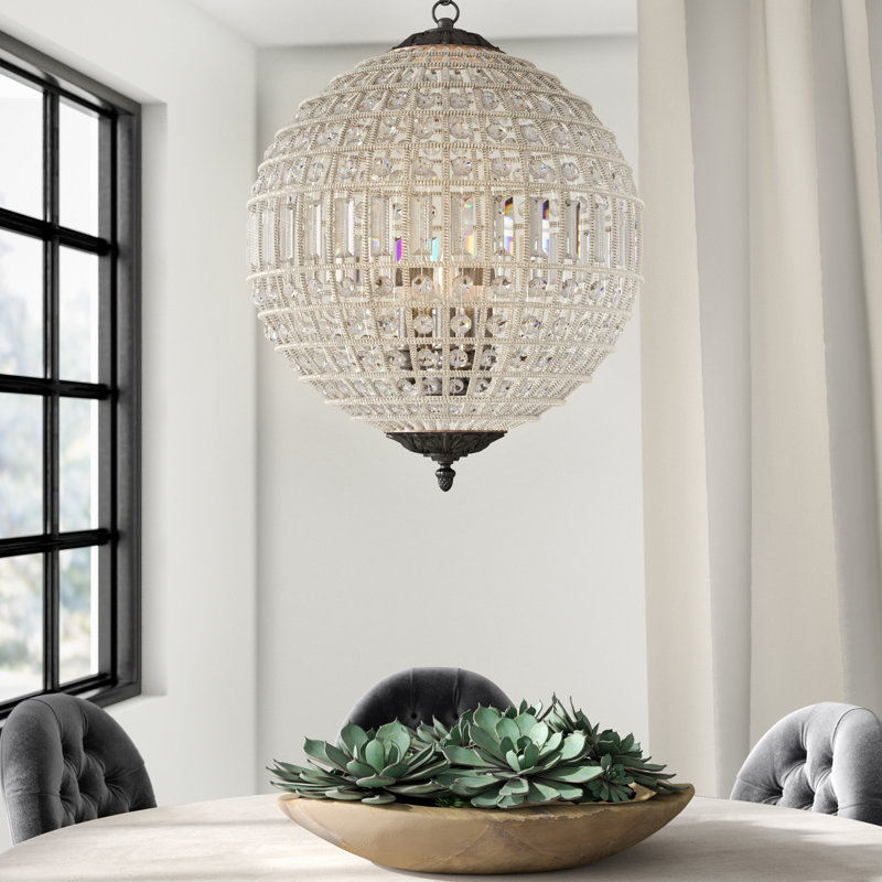 Rola Crystal 5-Light Chandelier, Bronze foncé, 5 lumières