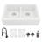 Karran Quartz 34'' X 21-1/4'' 50/50 Double Bowl Farmhouse Apron Kitchen Sink With KKF210 Faucet-59104747-59104748