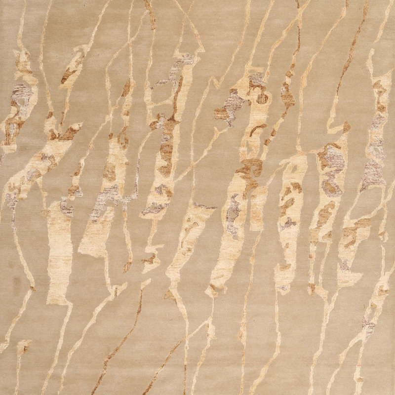 Surface beige contemporaine tapis, Carré 8 pi x 8 pi