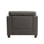 Chaise gris anthracite Laurissa avec 3 coussins