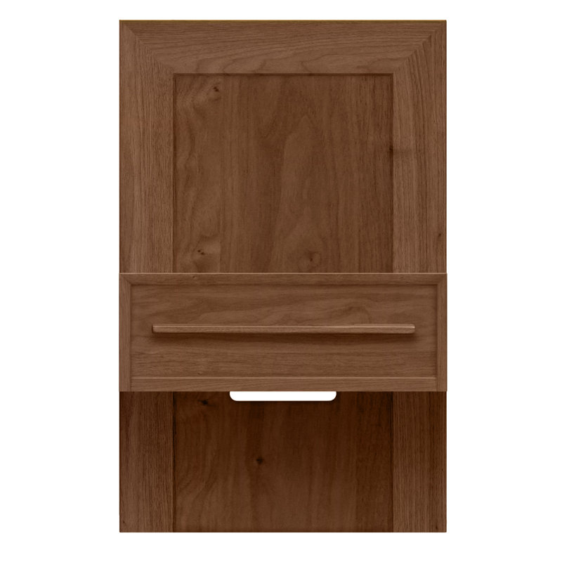 Moduluxe 1 - Drawer Solid Wood Nightstand, Saddle Cherry