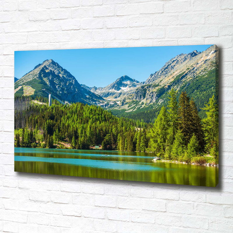 Lake In The Mountains - Wrapped Canvas Print