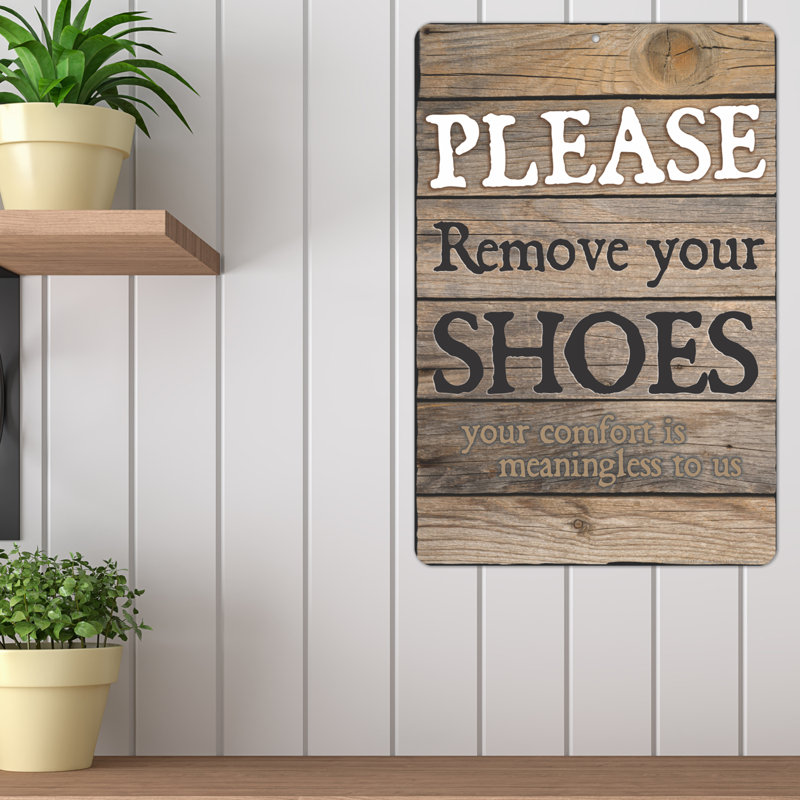 Rustic Brown and Black Wood and Metal Funny Kitchen Sign