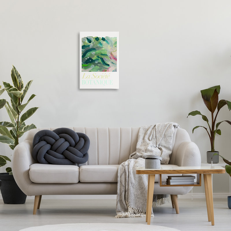  «French Leaves Abstraction», art mural sur toile par cartissi, H 24 po x l 16 po