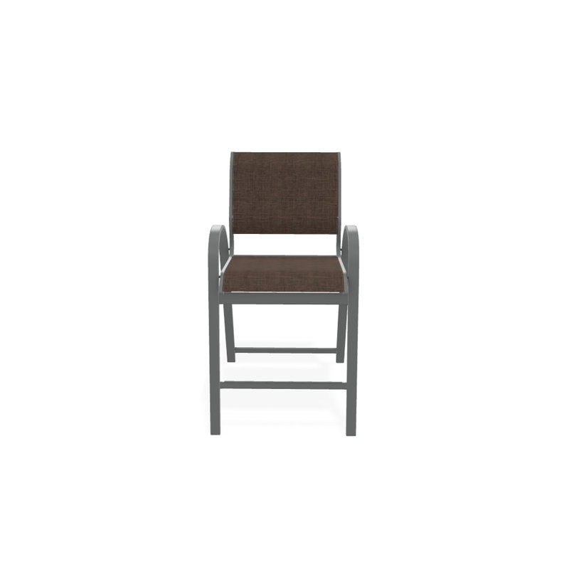 Tabouret de bar 42 po Holna, Moka Sunbrella®, Graphite texturé
