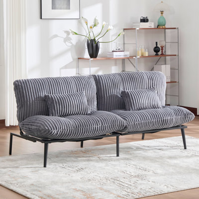 2-in-1 Convertible Corduroy Futon Sofa Bed by Mercer41