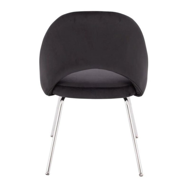 Sandy Chrome Chair, Black, 2