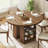 4-8 Extendable Dining Table Kitchen Dinner Table With 3-tier Storage Racks-631741608