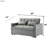 Jashlyn Velvet Convertible Loveseat,Sofa bed for Small Spaces Apartments-486242668-507322279