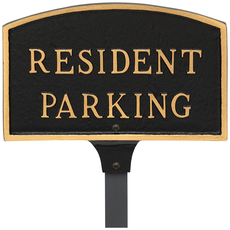 Enseigne de plaque 5,5 po x 9 po, Noir / or, noir / argent, vert / or, blanc / noir