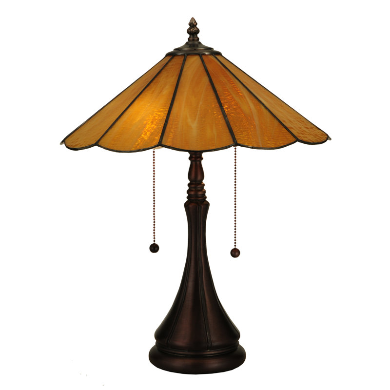 Panel Honey Amber 20.25" Table Lamp