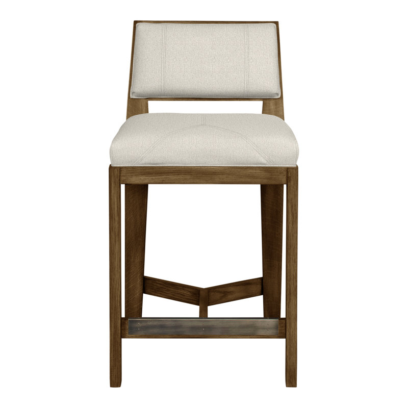 Thom Filicia 32.5'' Stool, Havana, Nomad Snow Crypton® Chenille