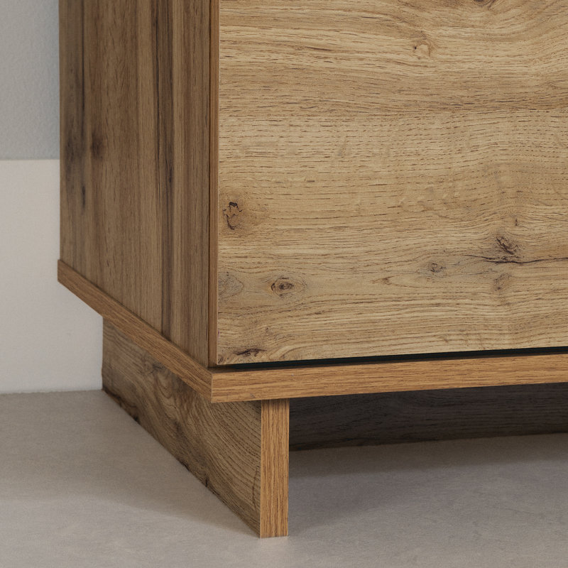 Nordik Oak 2-Drawer Scandinavian Nightstand