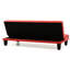 2 lits rouges - Design contemporain, siège ferme, dossier, fabriqué en polyuréthane, s'adapte aux espaces confortables, housse moderne en similicuir pour 2 personnes, installation rapide, complète divers décors