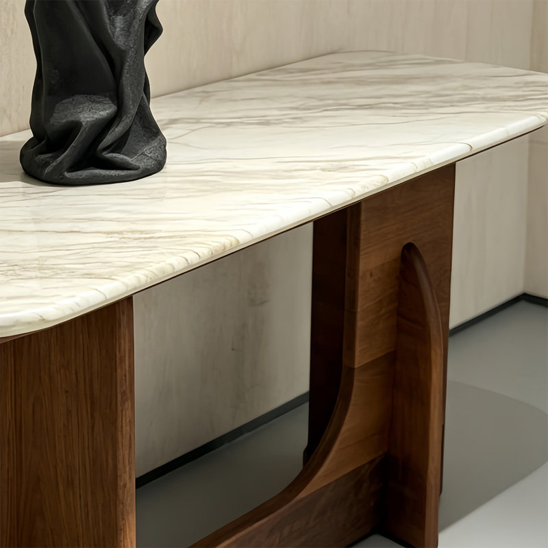 Table d'entrée de style Wabi-sabi, H 31,50 po x l 47,24 po x P 13,77 po