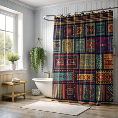 Ethnic Textiles - Rideau de douche Premium