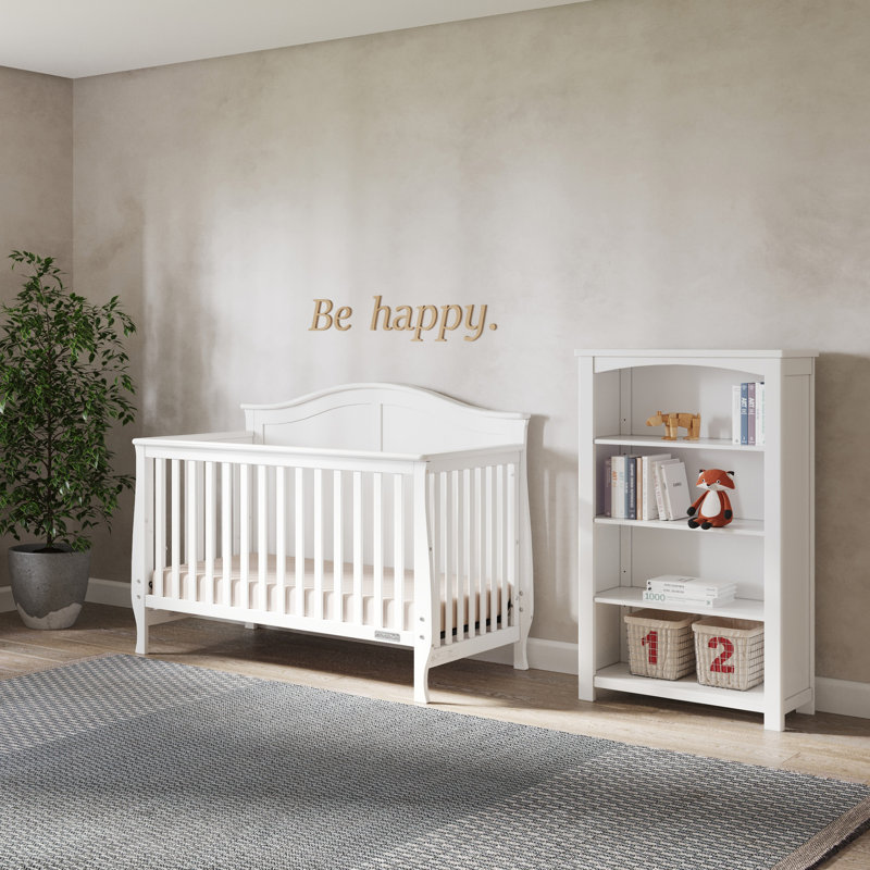 Harmony Matte White Adjustable Kids' Bookshelf for Toys and Books