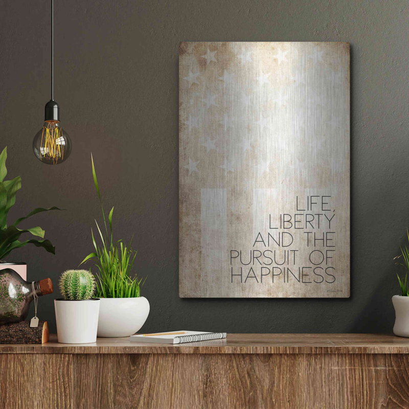 «Life, Liberty And Happiness» par Susan Ball, H 16 po x l 12 po
