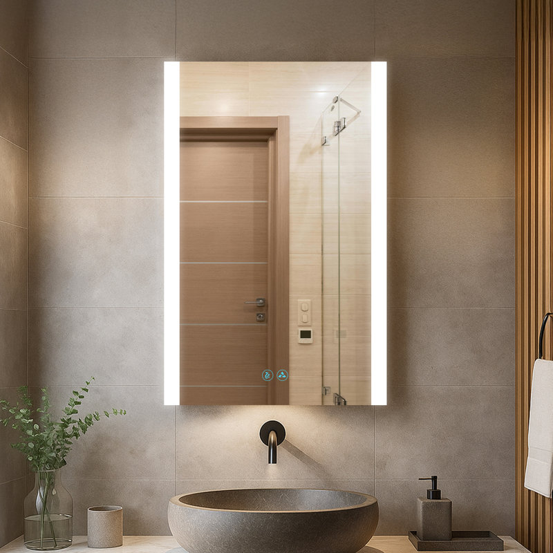 LED Medicine Cabinet – Recessed or Surface Mount Lighted Mirror Cabinet with Defogger, Adjustable Brightness, Soft Close, Storage Shelves – Modern Bathroom Organizer