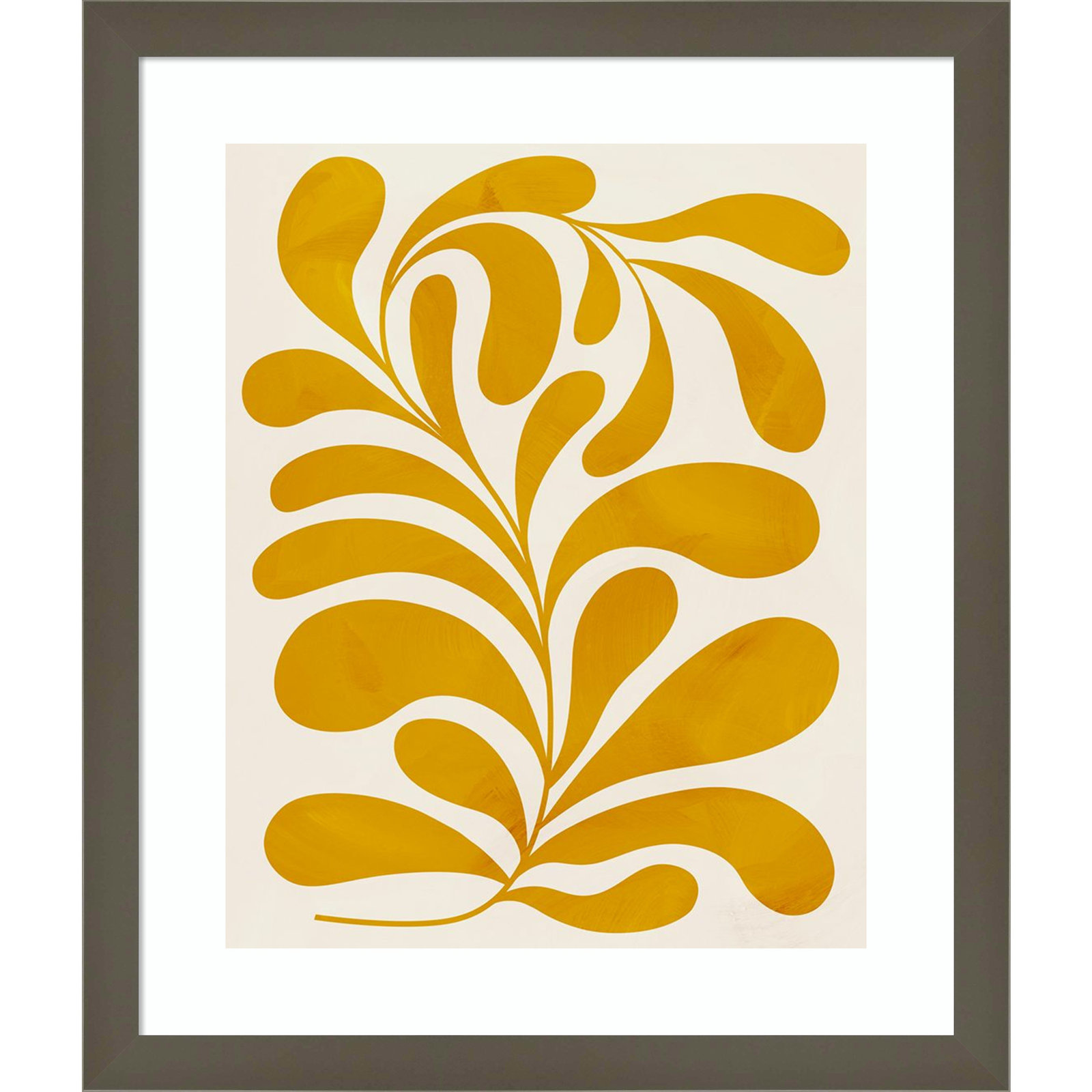 Goldenrod II by Grace Popp, Gray, 17" H x 15" W x 1" D