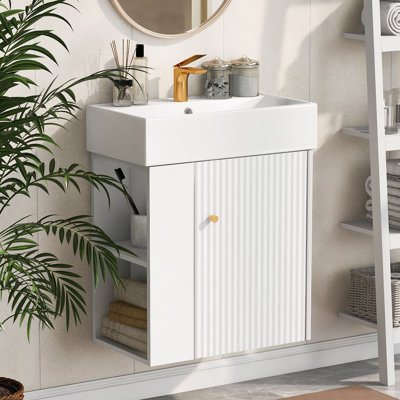 Ensemble de meuble-lavabo simple 21,6 po avec dessus en céramique Lorimar