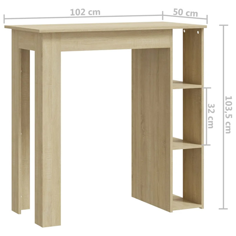 Isaiu Dining Table, Sonoma Oak