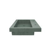 Trough Concrete Handmade Rectangular Drop-in Bathroom Sink