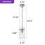 Mini-luminaire suspendu en verre martelé pour îlot de cuisine à 1 lumière de 4,72 po Cylon (paquet de 2)-1990427902