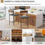 Upholstered Bar Stools with Back & Footrest, Dining Room-659656082-659656083-659656087