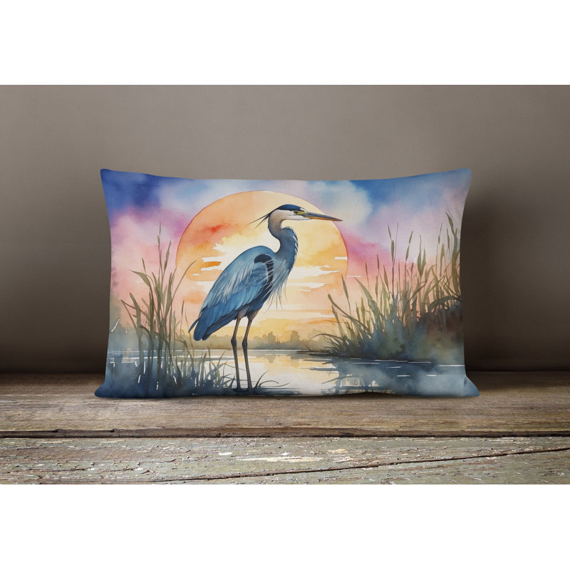 Coussin Blue Heron, Rectangle H 12 po x l 16 po