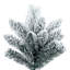 Vickerman 6' x 30" Flocked White Pine Artificial Slim Unlit Christmas Tree with 554 Realistic Flocked PE/PVC Tips and Folding Metal Tree Stand-270574170