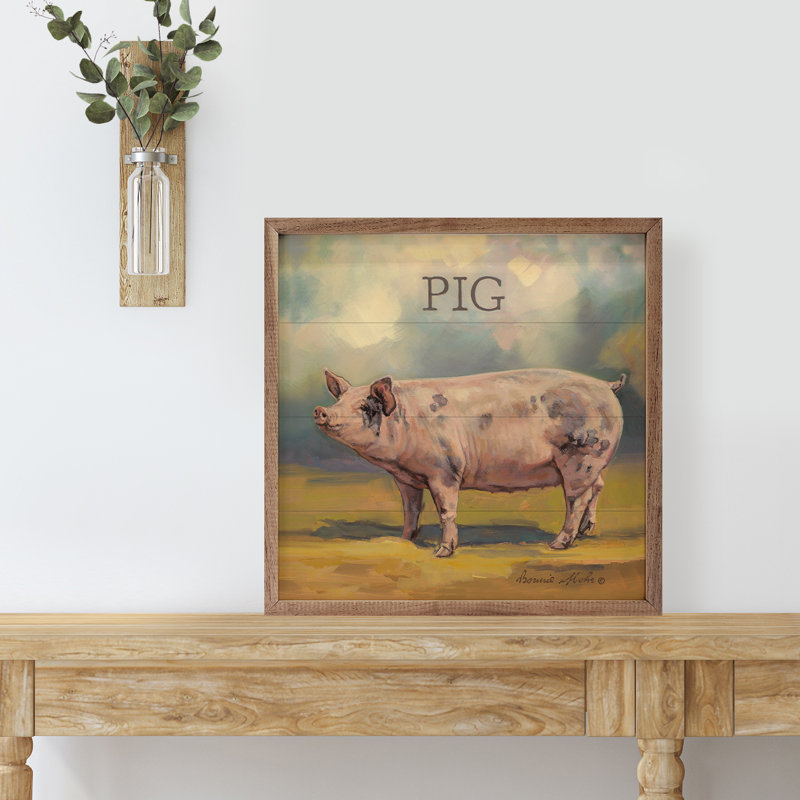 «Piper The Pig» par Bonnie Mohr, H 24 po x l 24 po x P 1 po