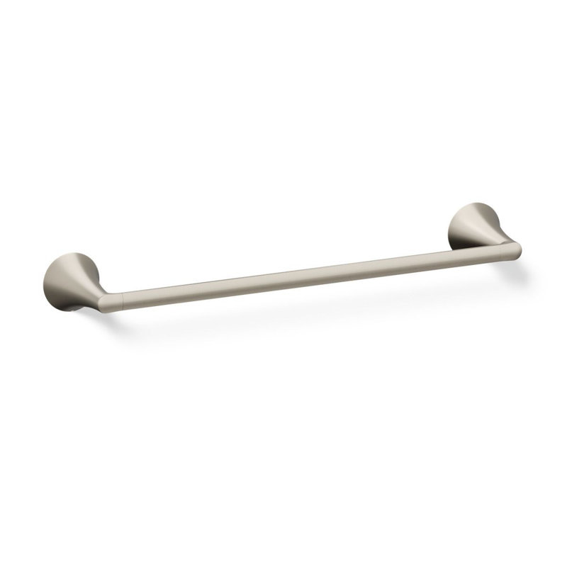Barre à serviettes Buckley, Nickel brossé, 3,68 po H x 20,43 po L x 3,68 po P
