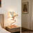 Mosaic Stained Glass Style Accent Table Lamp With Gold Finsh, 3-Color Dimmable Led Light