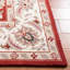 Tapis bourgogne / ivoire en laine crocheté fabriqué à la main à motif oriental Hollander-21274757