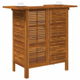 Ameriyah vidaXL Outdoor Bar Table, Outdoor Pub Table with 2 Shelves, Solid Acacia Wood, 43.3"x19.7''x 41.3"