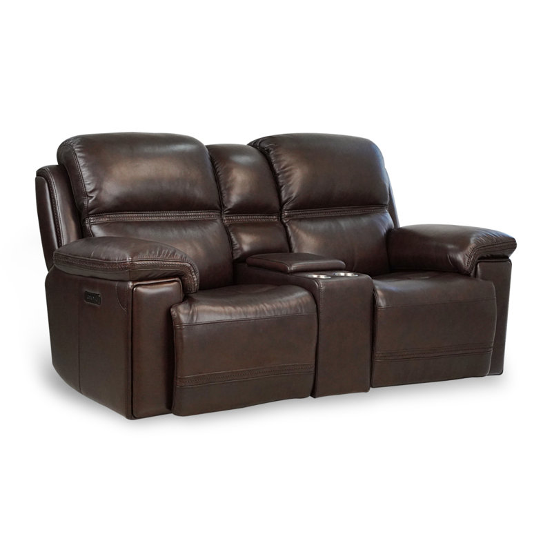 Canapé inclinable 79,5 po en similicuir avec accoudoirs coussinés, canapés et canapés